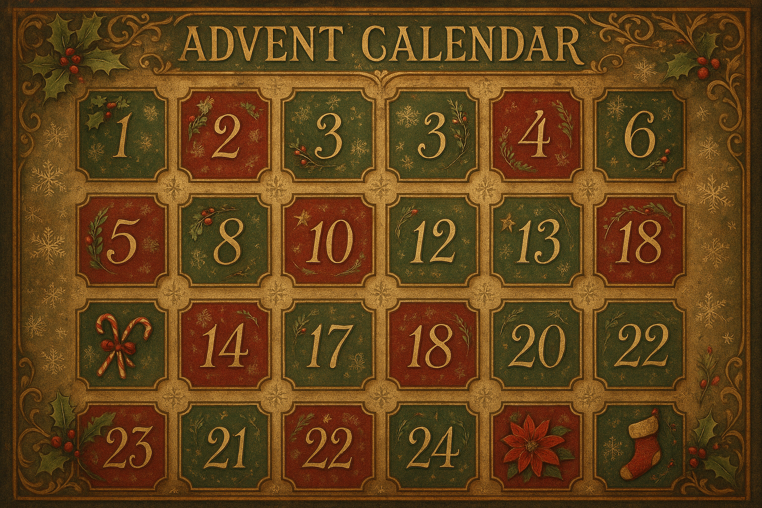 A vintage advent calender