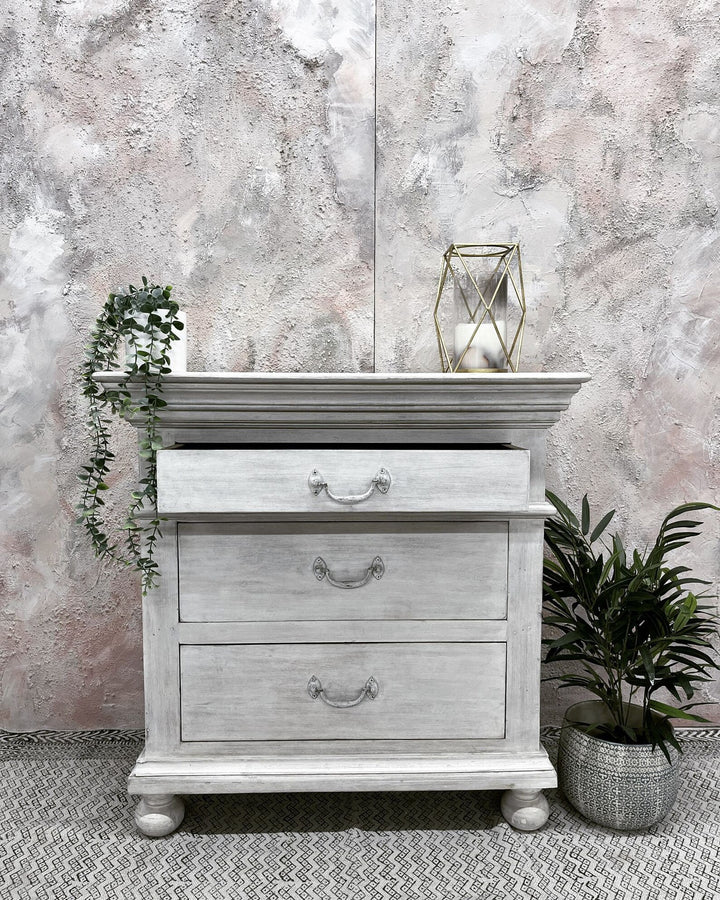 Small Whitewashed Chest of Drawers