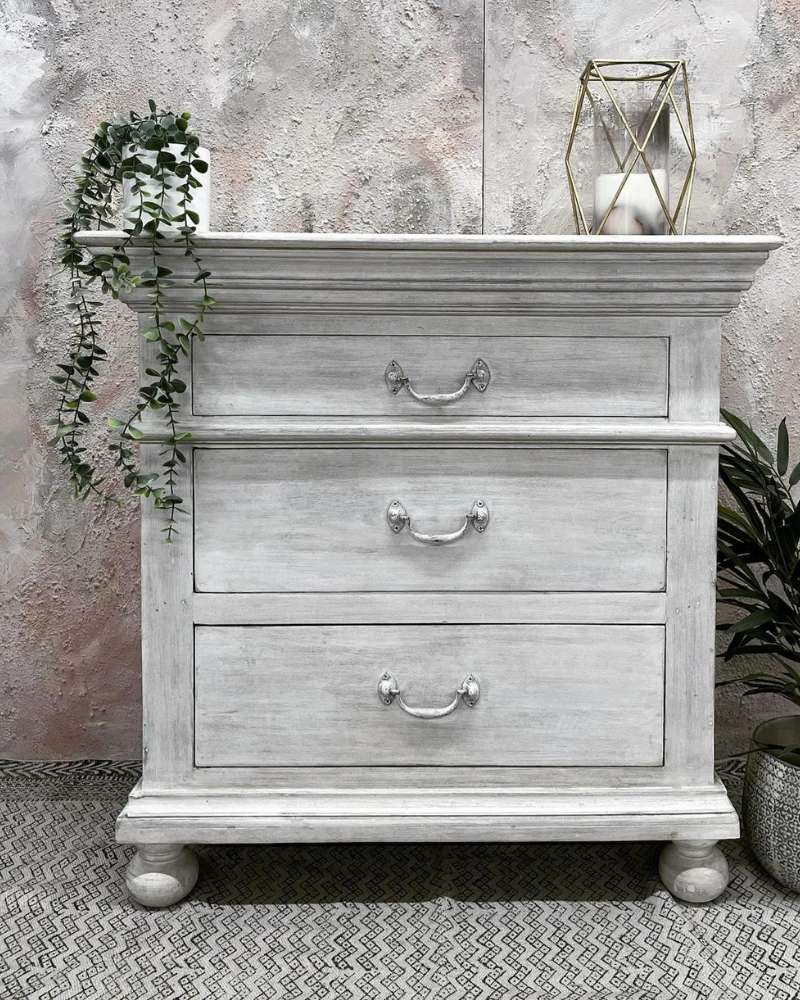 Small Whitewashed Chest of Drawers